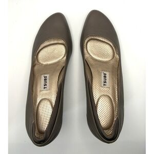 Tsubo 8127-SLPG Women Taupe Leather Comfort Pumps Heels Size 9 40 3 Inch Heel